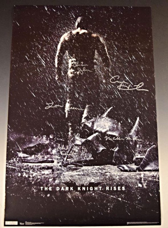 Dark Knight Rises Cast Signed Movie Poster (1 of 3)