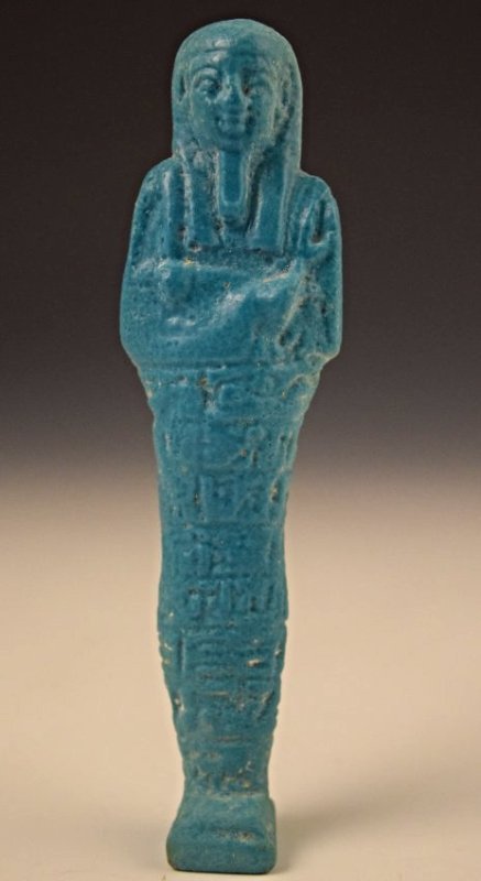 Egyptian Faience Glazed Ushabti (1 of 6)