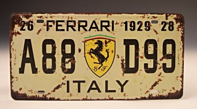 Ferrari Vintage Style Plate (1 of 3)