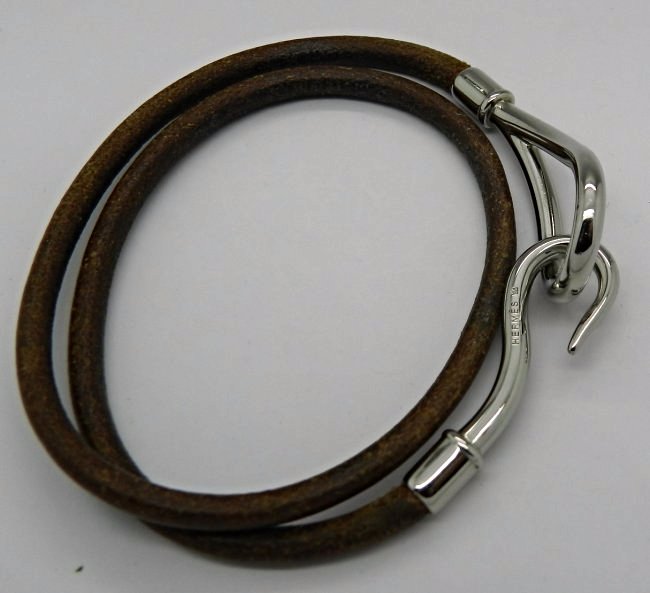 Hermes Leather Bracelet (1 of 1)