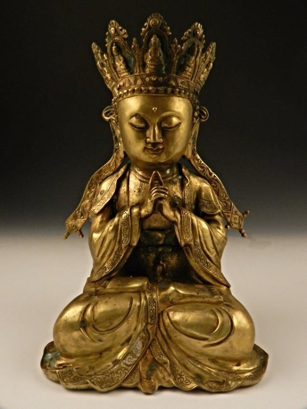 Chinese Qianlong Bronze Buddha (1 of 8)