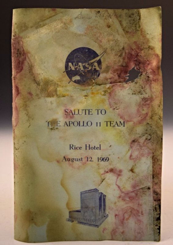 Apollo 11 Crew Signed Space Menu (1 of 4)