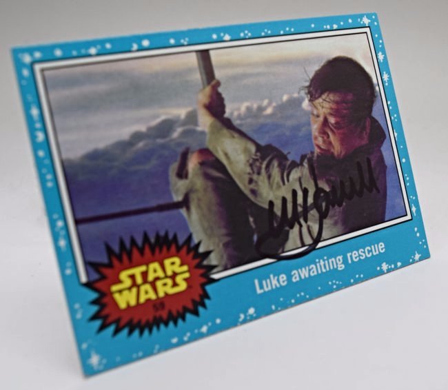 Vintage Star Wars Mark Hamill Signed Skywalker Card (1 of 4)