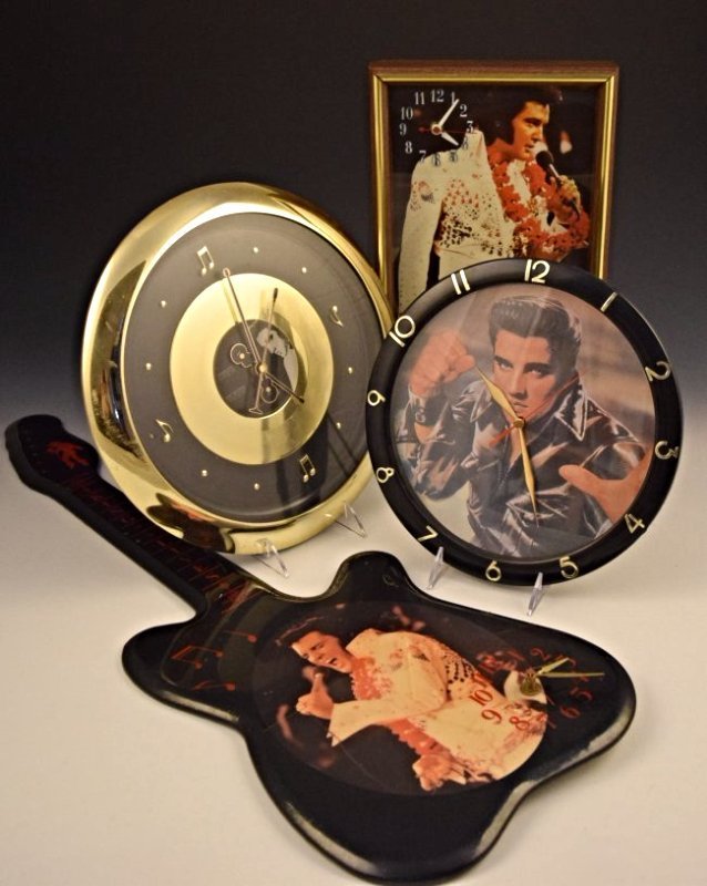 Grouping of Elvis Presley Wall Clocks (1 of 4)