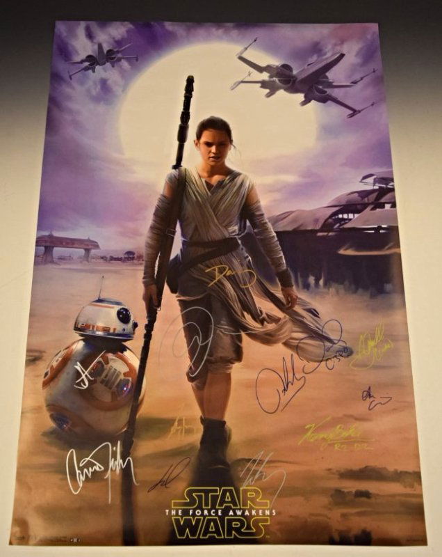 Star Wars Cast Signed Movie Poster (1 of 5)