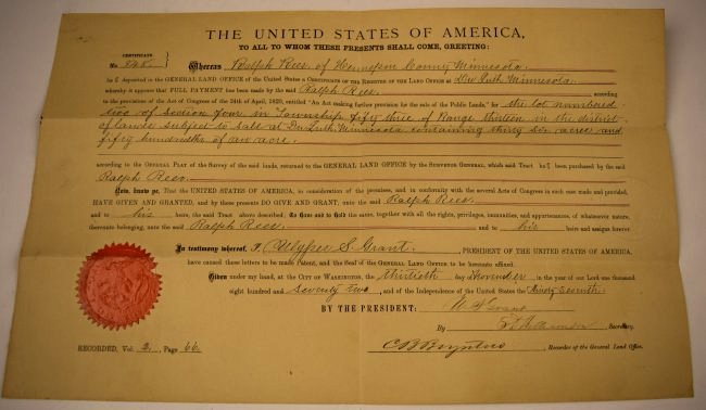 Ulysses S. Grant Signed Document (1 of 4)