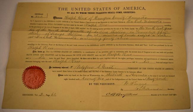 Ulysses S. Grant Signed Document (1 of 4)