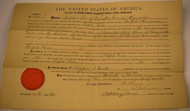 Ulysses S. Grant Signed Document (1 of 4)