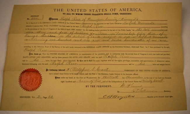 U.S. Grant signed (1 of 4)