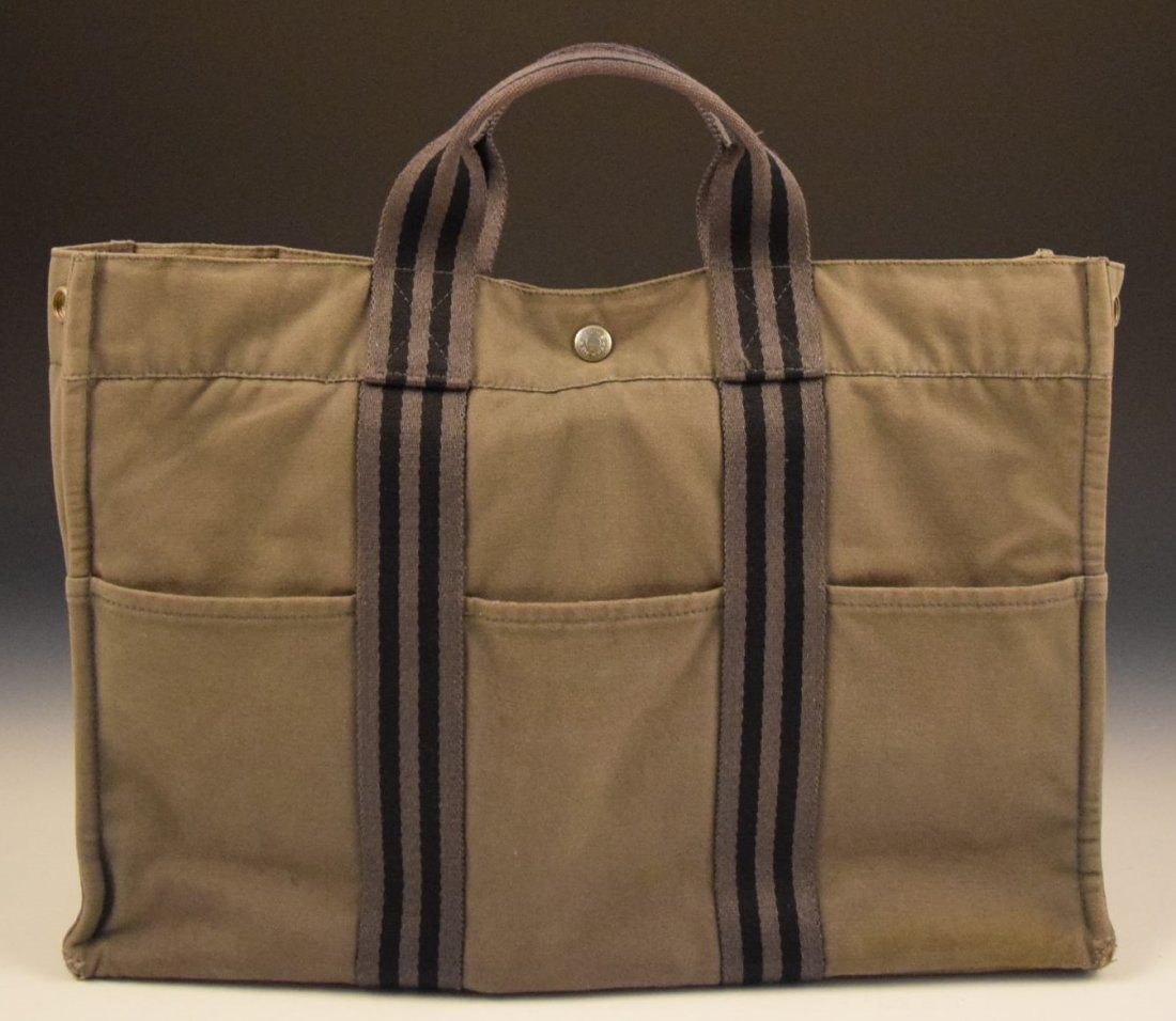 Hermes Canvas Tote Bag (1 of 7)