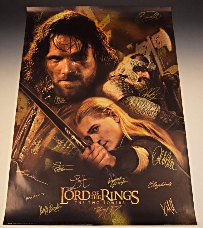 Lord of the Rings Cast Signed Movie Poster (1 of 5)