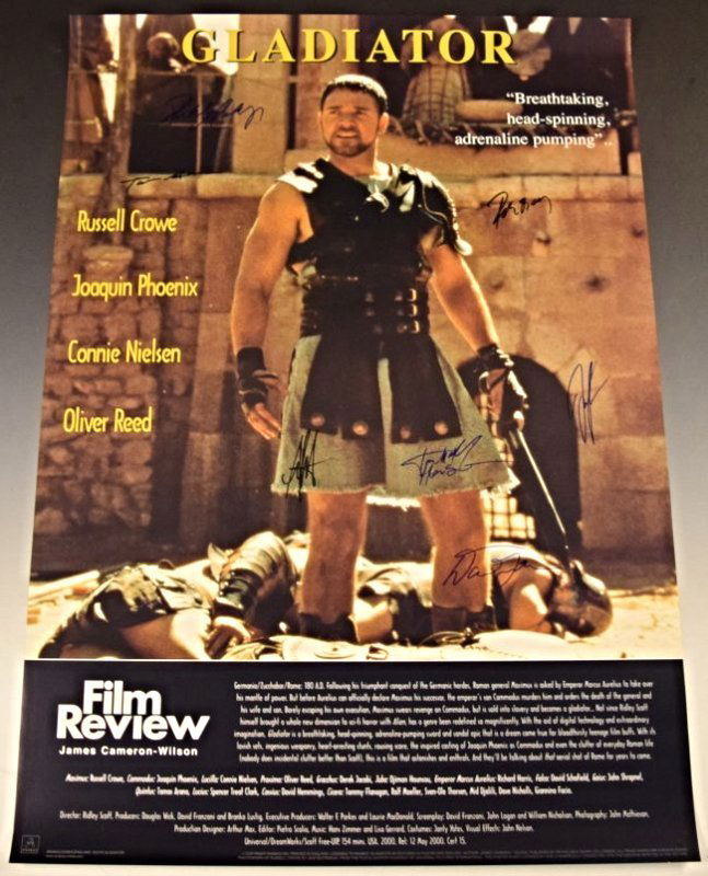 Gladiator Cast Signed Movie Poster (1 of 5)
