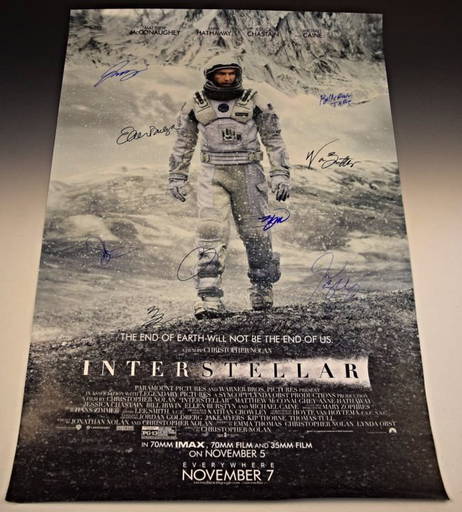 Interstellar Cast Signed Movie Poster - Mar 03, 2016 | Christiana