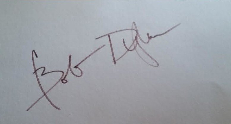Bob Dylan Autograph (1 of 1)