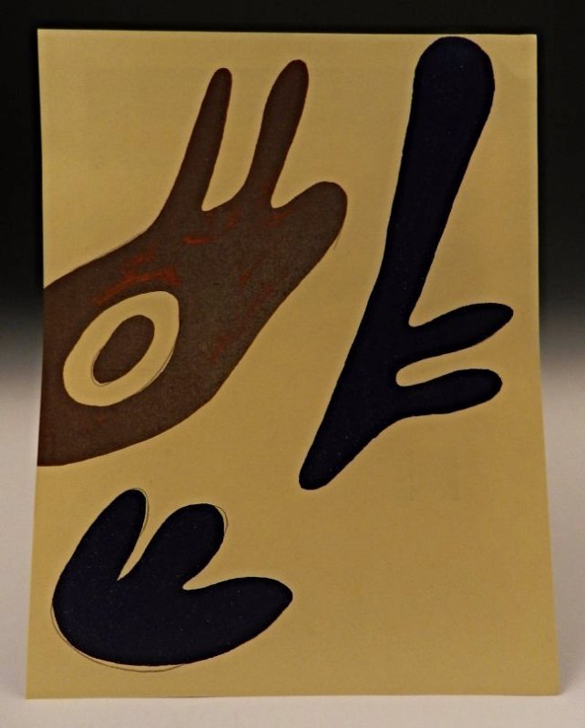 Jean Arp: Original composition lithograph, 1962 Measures: 12 x 10 inches