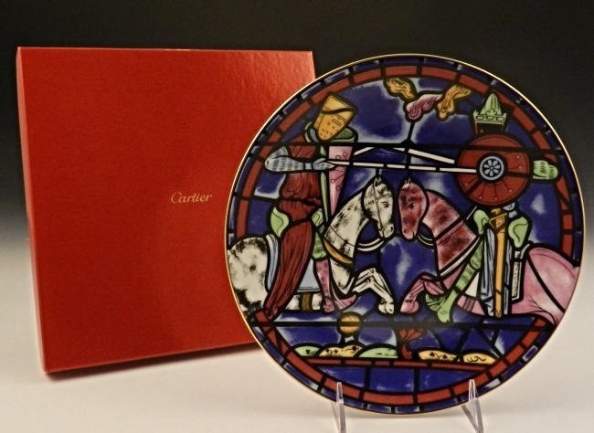 Cartier Limoges Plate: Cartier issued Cathedral plate - 1972 Measures: 10 inches Original box included