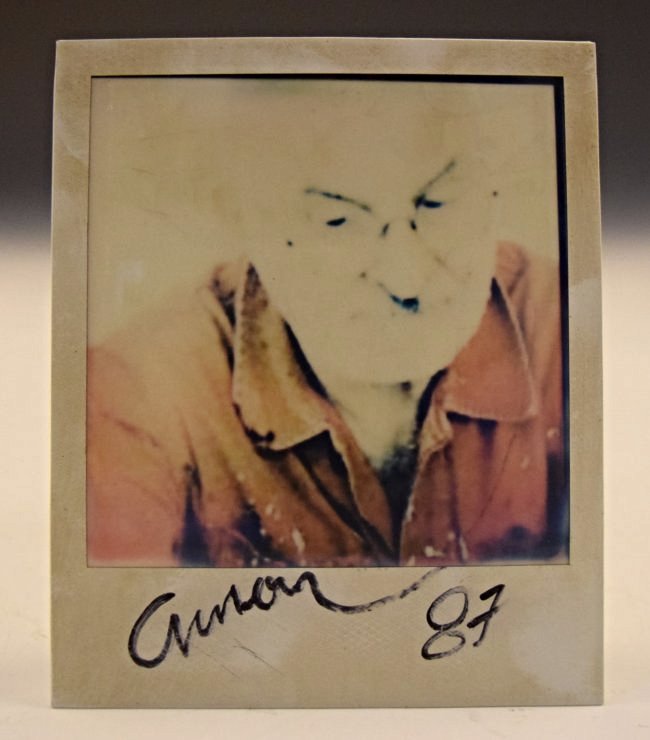 Arman Self Polaroid: Self polaroid, Fernandez Arman Signed/dated on bottom Measures: 4 x 3 inches