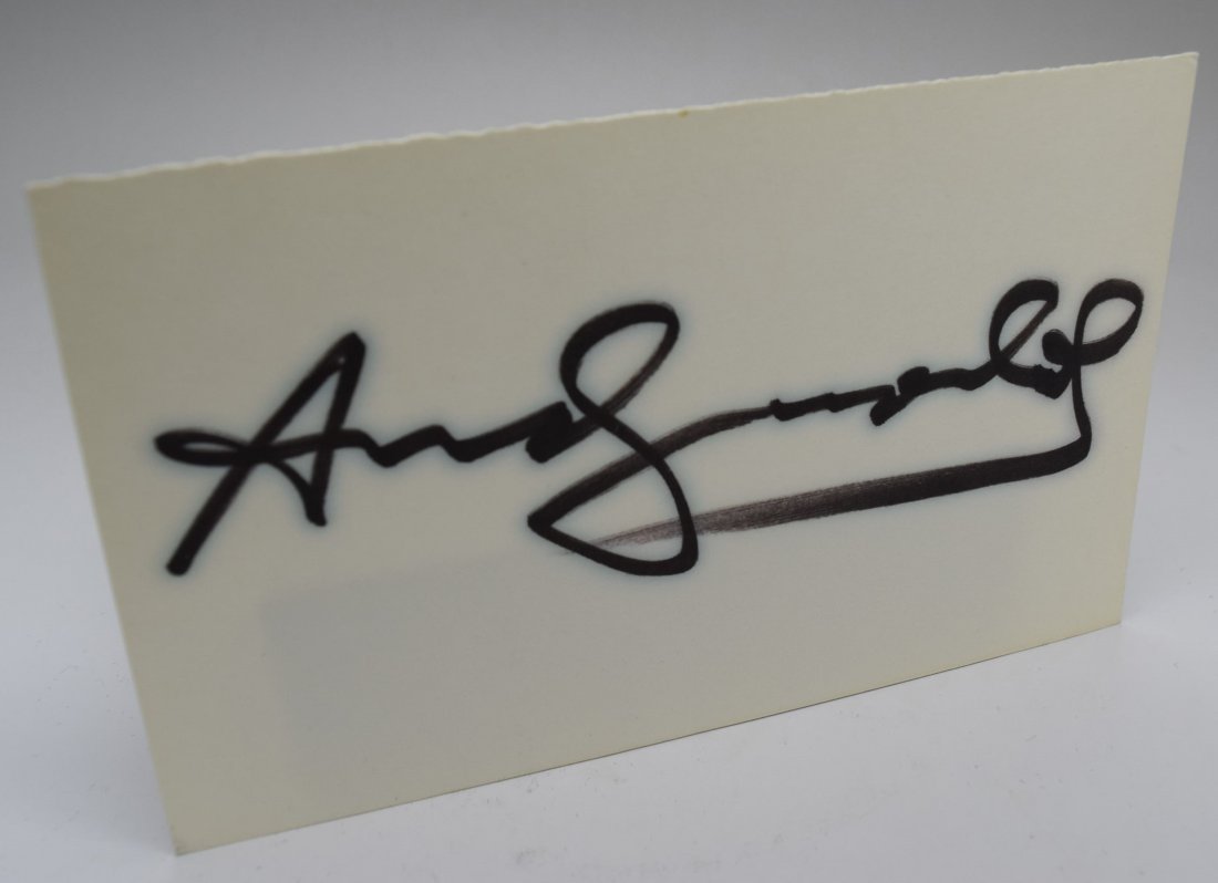Andy Warhol Autograph card (1 of 2)