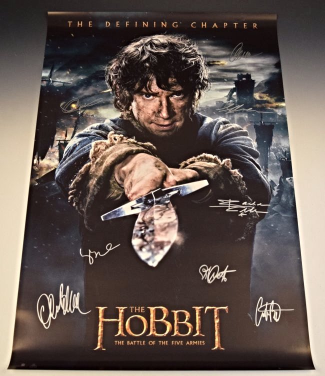 The Hobbit Cast Signed Movie Poster (1 of 5)