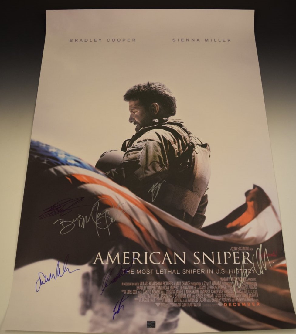 American Sniper Cast Signed Movie Poster (1 of 2)