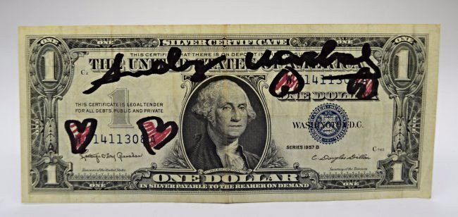 Andy Warhol Signed Dollar Bill (1 of 4)