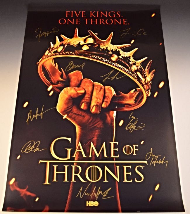Game Of Thrones Cast Signed Poster (1 of 4)