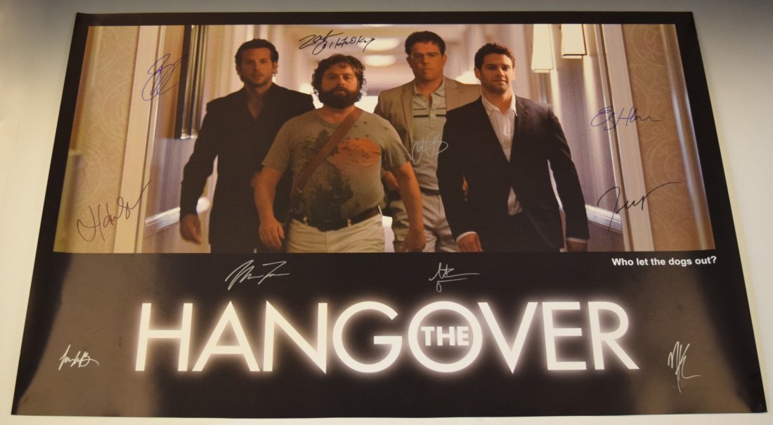 The Hangover Cast Signed Movie Poster (1 of 2)