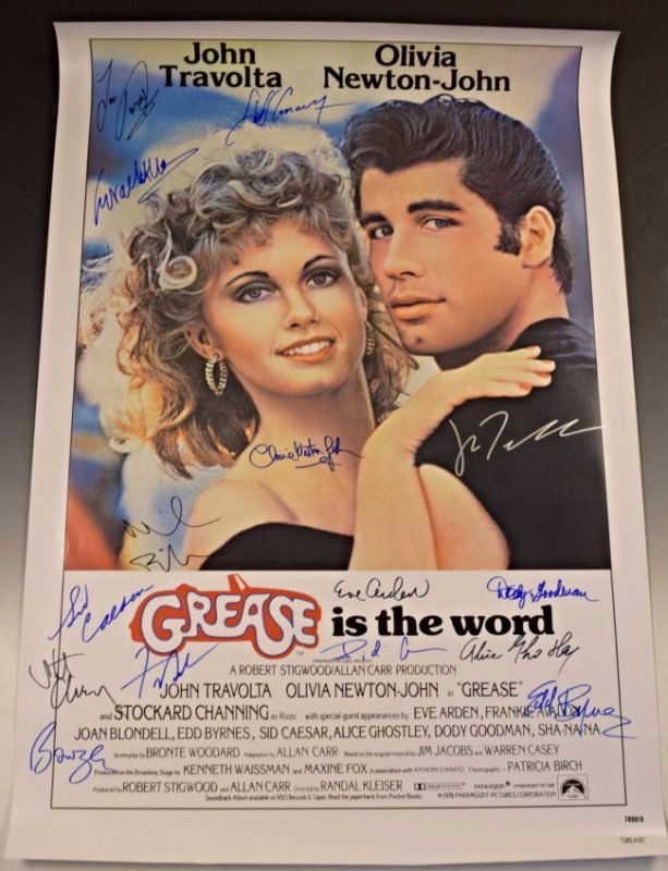 Grease Cast Signed Movie Poster (1 of 5)