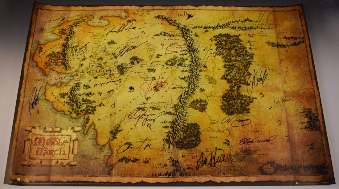 The Hobbit Cast Signed Movie Poster (1 of 5)