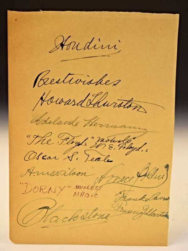 Magicians Banquet Signed Program (1 of 3)