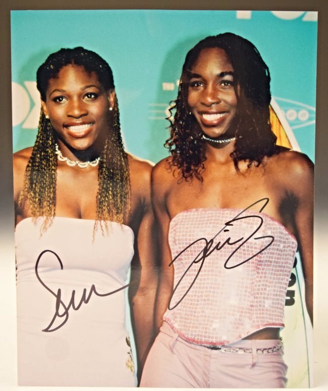 Serena & Venus Williams Signed Photo: Signed photo by Serena and Venus Williams Measurements: 8 x 10 inches COA included