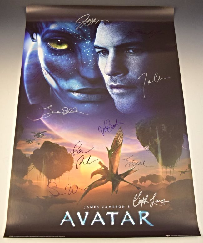 Avatar Cast Signed Movie Poster (1 of 4)