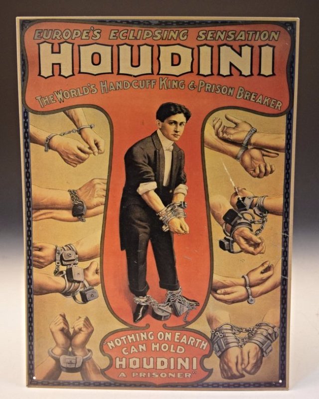 Houdini Metal Sign (1 of 3)