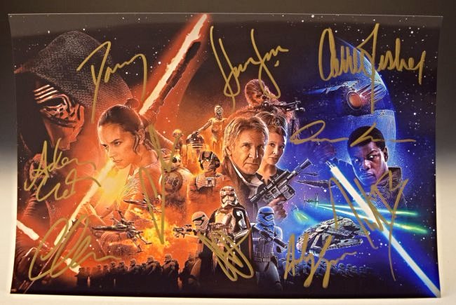 Star Wars The Force Awakens Cast Signed Photo (1 of 3)