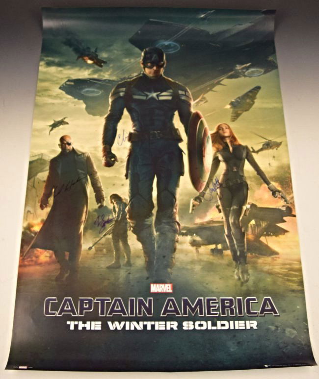 Captain America Cast Signed Movie Poster (1 of 4)