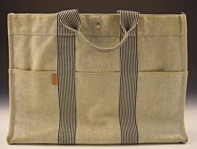 Hermes Canvas Tote Bag (1 of 5)