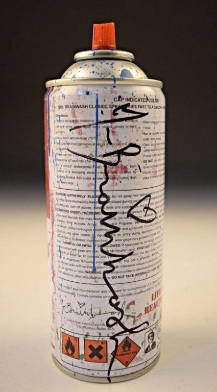 Mr. Brainwash Signed Spray Paint Can (1 of 4)