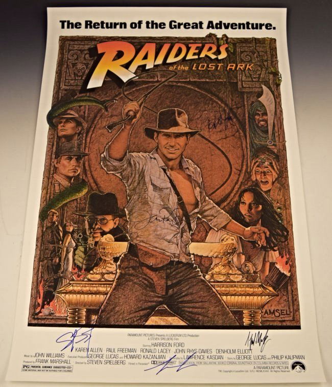 Indiana Jones Cast Signed Movie Poster (1 of 4)