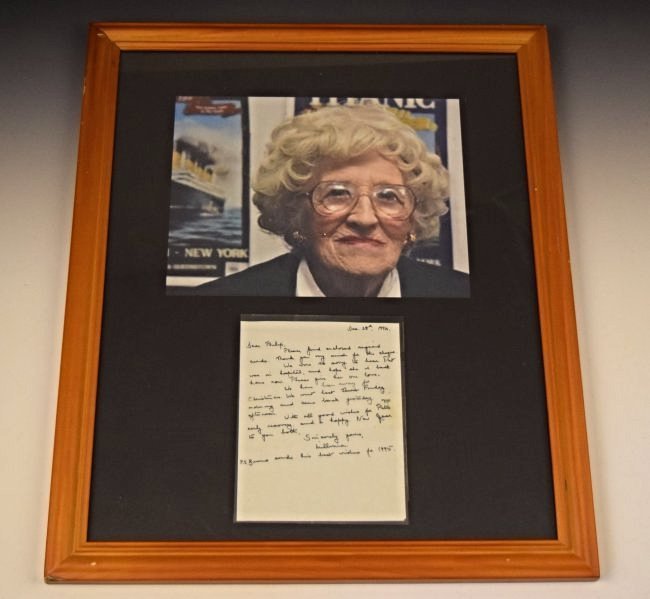 Millvena Dean Titanic Survivor Letter (1 of 2)