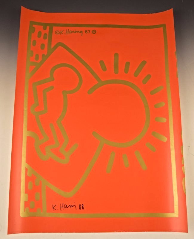 Keith Haring Signed Poster (1 of 3)