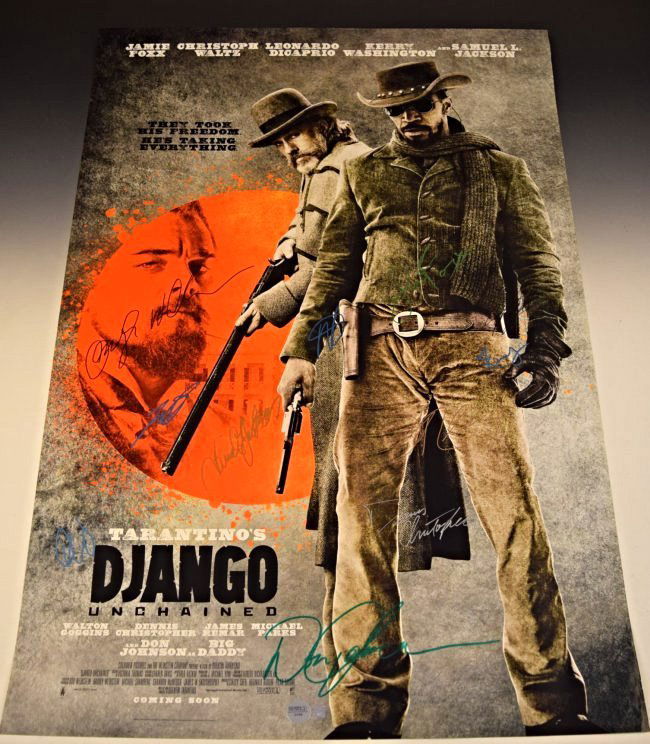 Django Cast Signed Movie Poster (1 of 4)