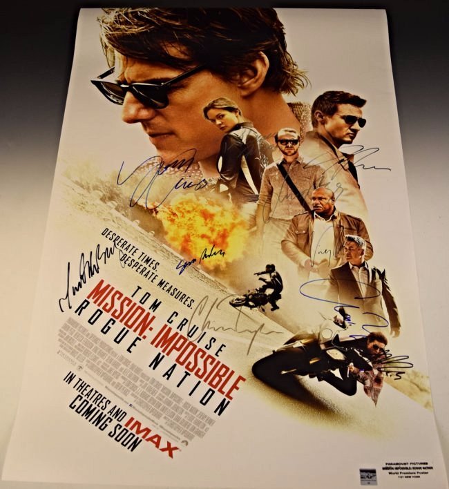 Mission Impossible Rogue Nation Premiere Signed Poster (1 of 4)