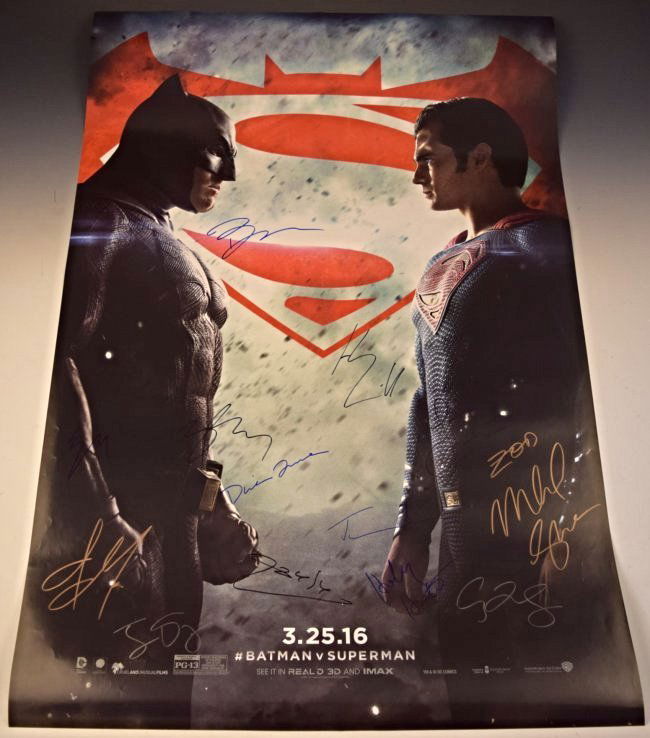 Batman VS Superman Cast Signed Movie Poster (1 of 3)
