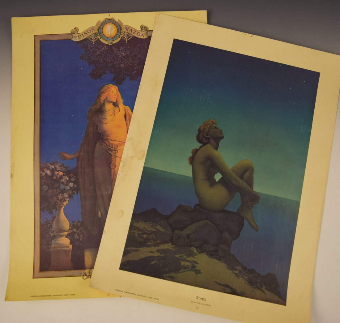 2 Maxfield Parrish Vintage Prints: 2 Maxfield Parrish vintage portal publications prints Measures: 14" x 19 1/2"
