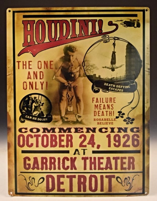 Houdini Metal Sign (1 of 3)