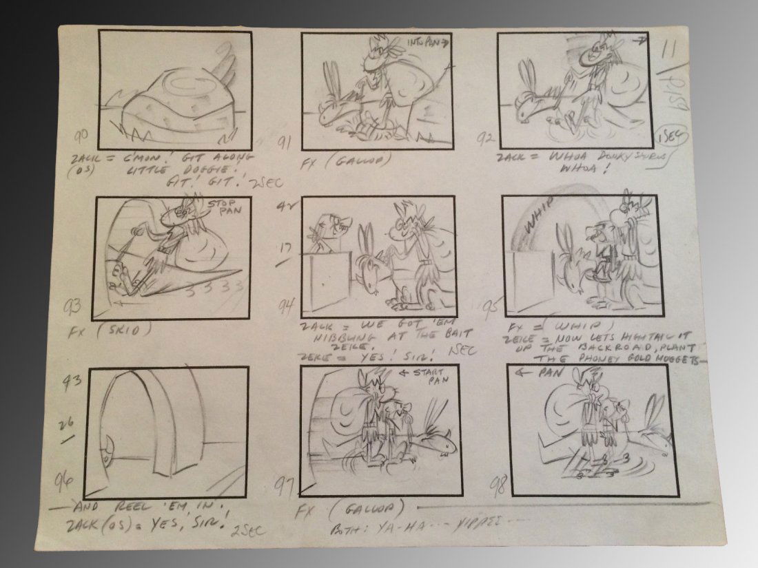 Hanna-Barbera Flintstones Comic Sketch (1 of 1)