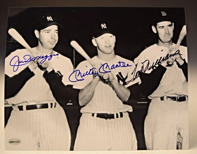 Joe DiMaggio, Mickey Mantel Signed Photo (1 of 3)