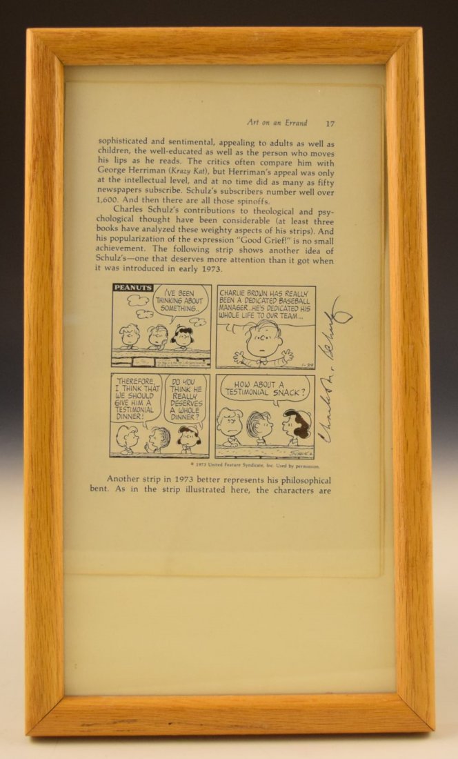 Charles Schulz Signed Comic (1 of 3)