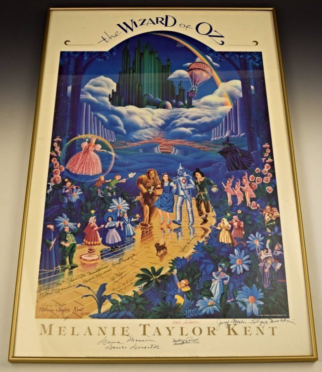Wizard Of Oz Cast Signed Movie Poster (1 of 5)
