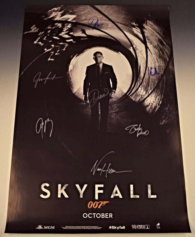 Skyfall Cast Signed Movie Poster (1 of 4)